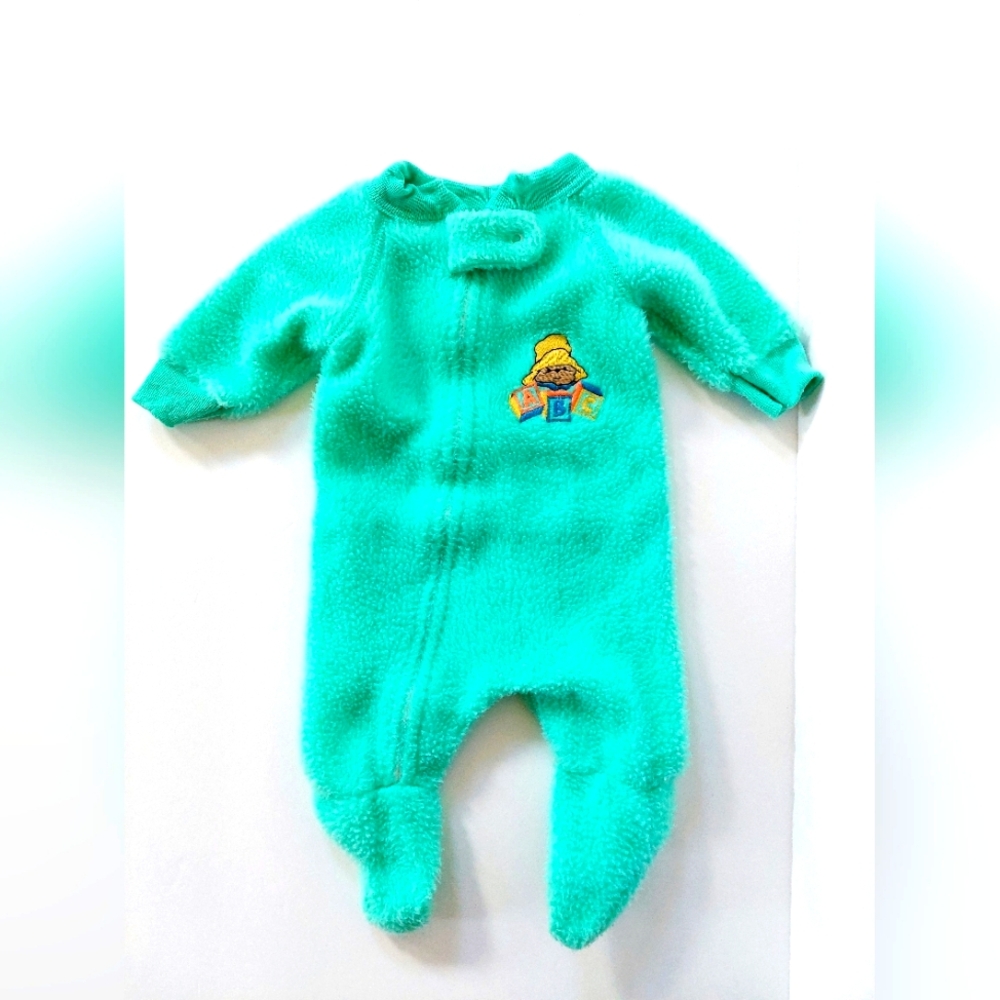 Vintage 80s Paddington Infant Sleeper Sea Foam Green size 0-6‎ months